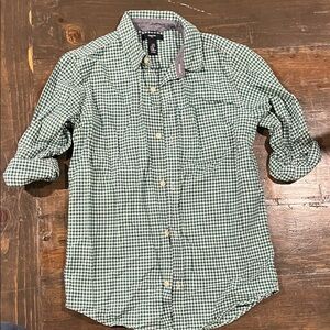 GAP kids Green Plaid Casual Shirt